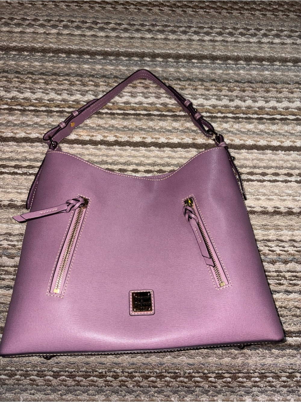 Dooney And Bourke Lilac/Mauve Saffiano Leather Cooper Purse